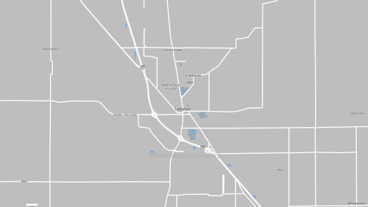 Transit Grade map of 46052, IN