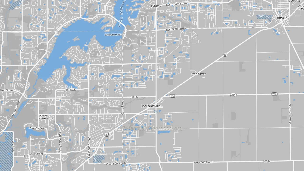 Transit Grade map of 46055, IN