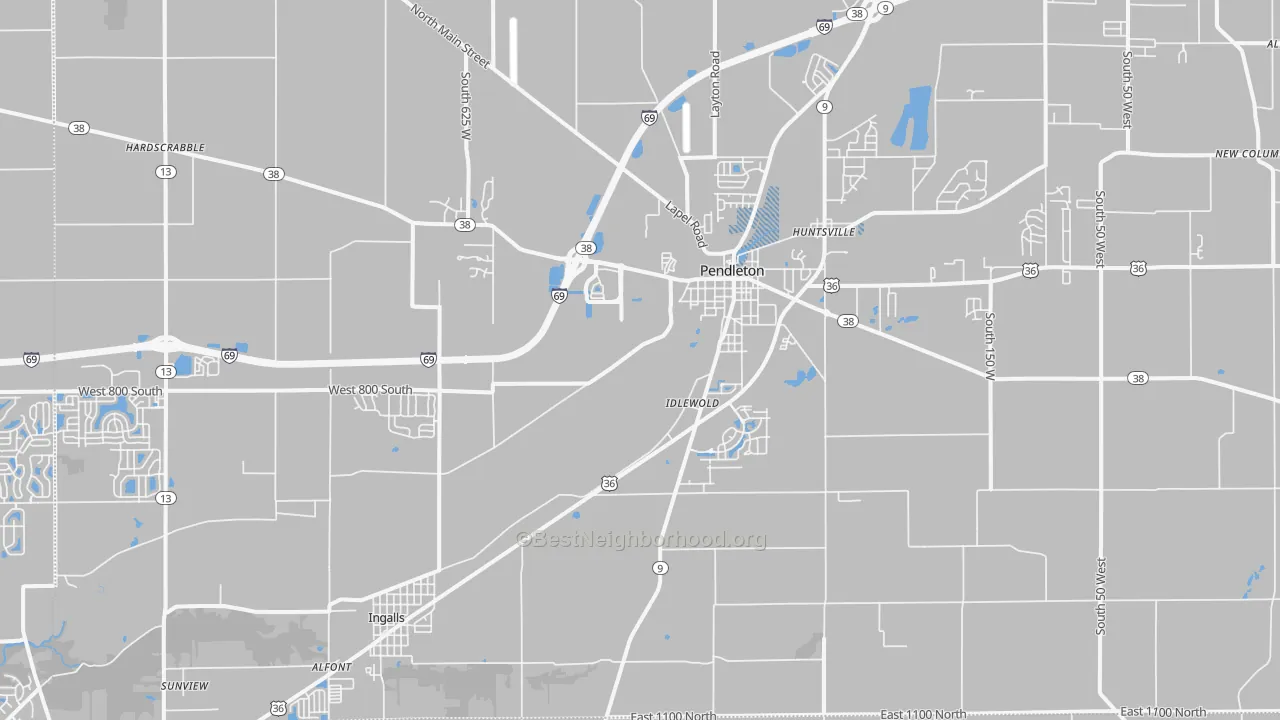 Transit Grade map of 46064, IN