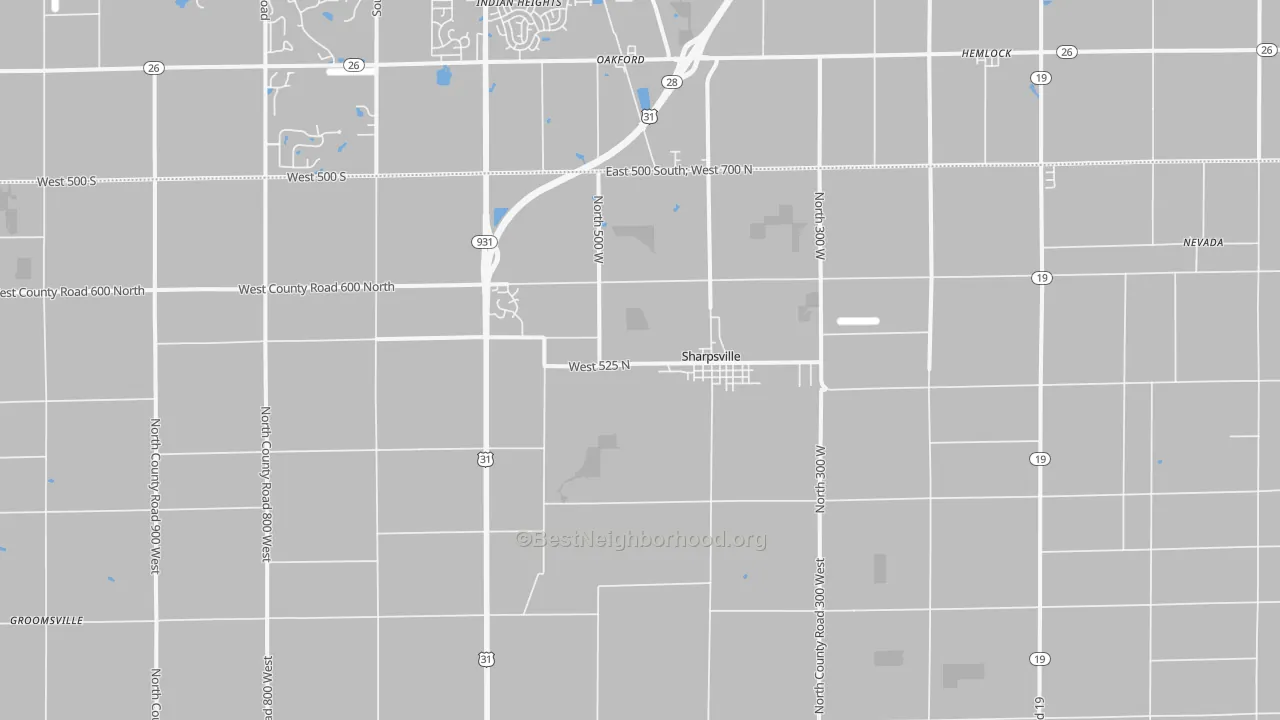 Transit Grade map of 46068, IN