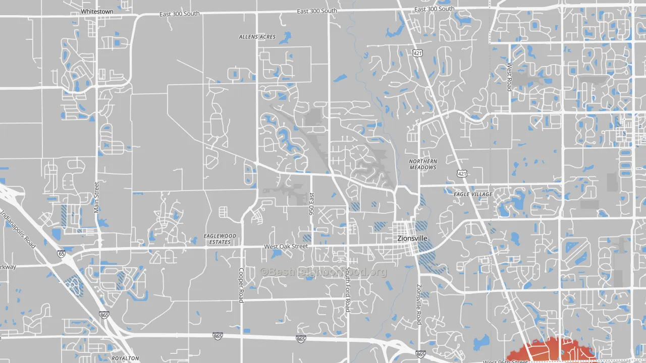 Transit Grade map of 46077, IN