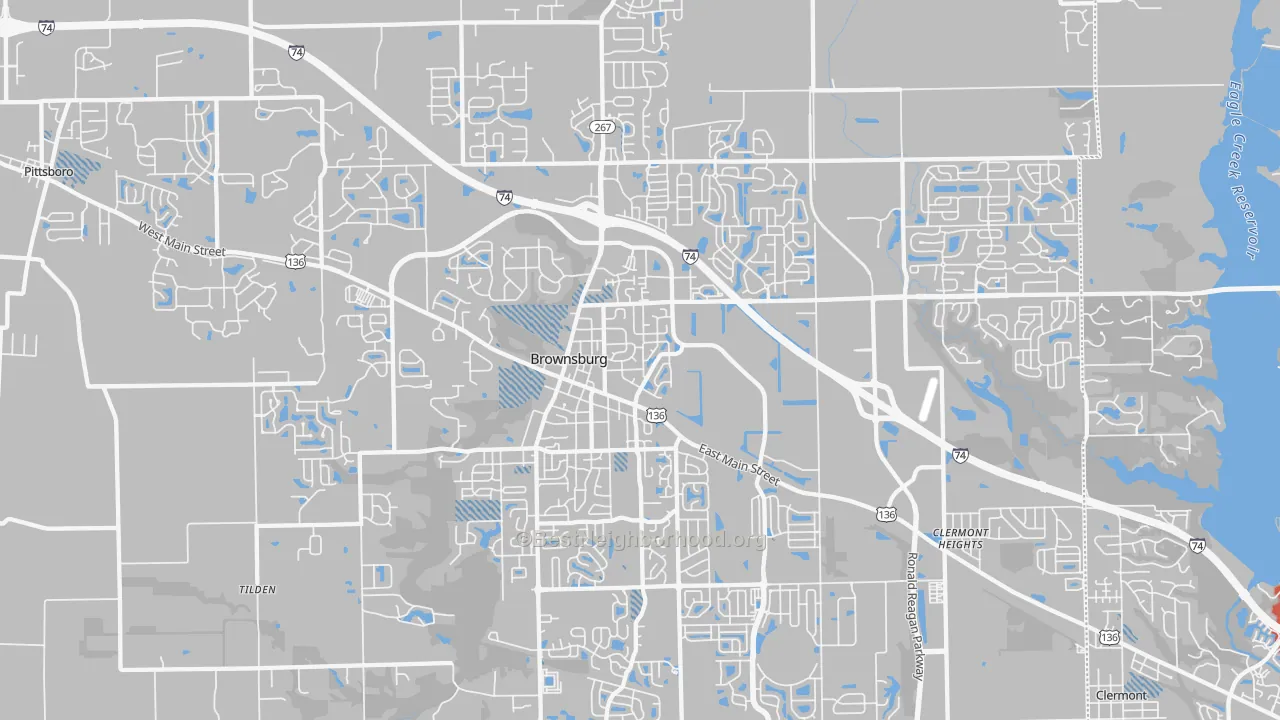 Transit Grade map of 46112, IN