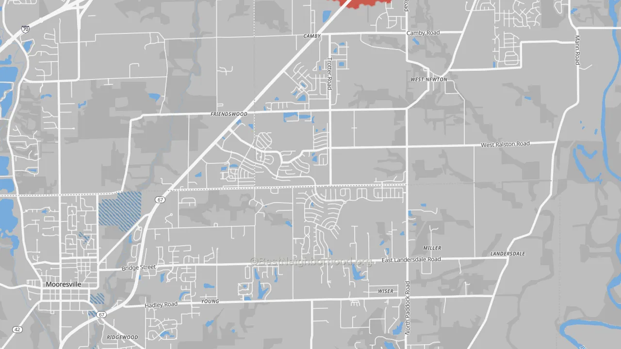 Transit Grade map of 46113, IN