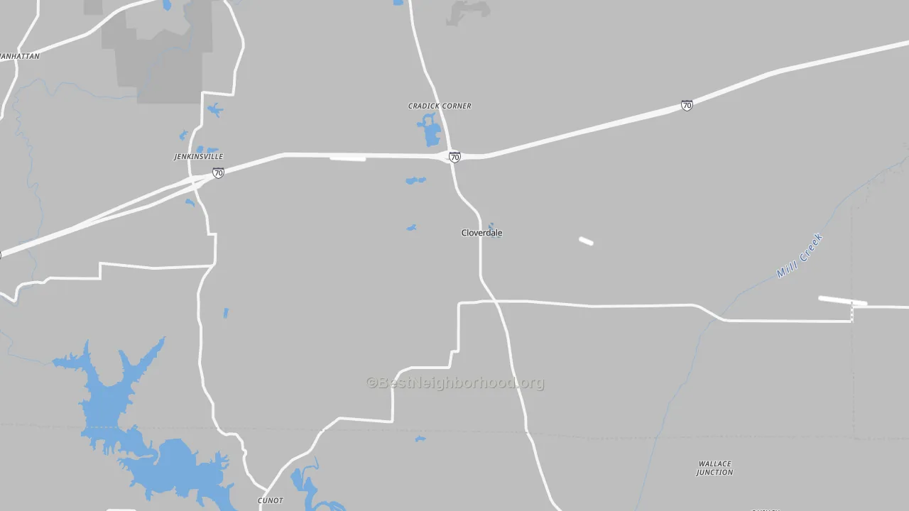 Transit Grade map of 46120, IN