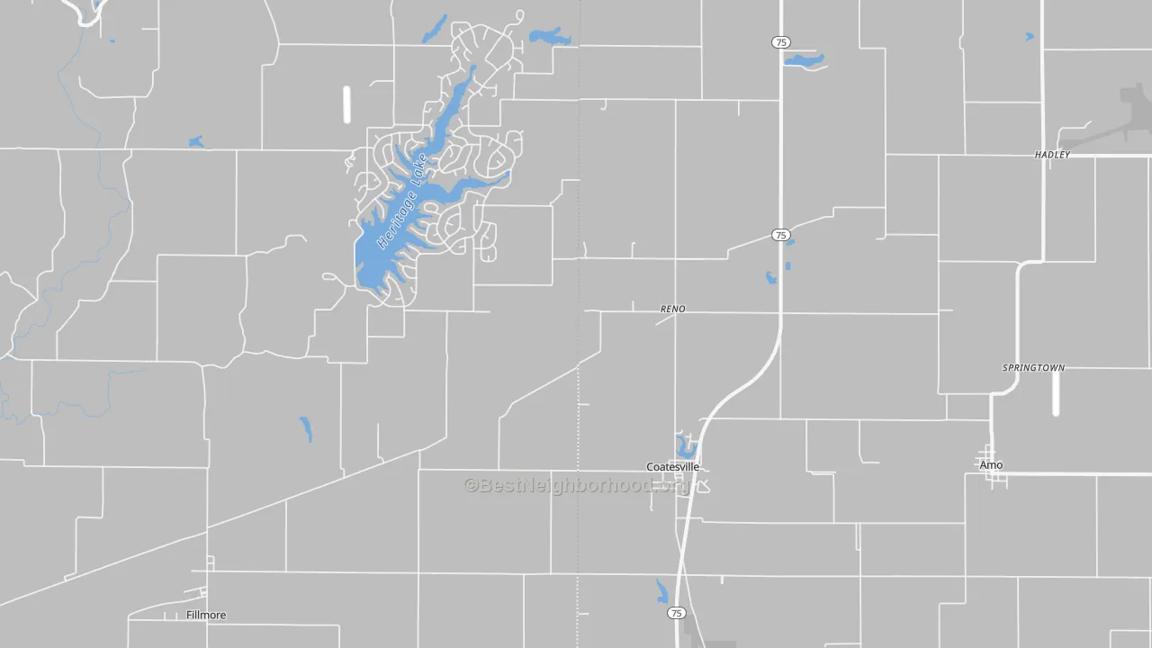 Transit Grade map of 46121, IN