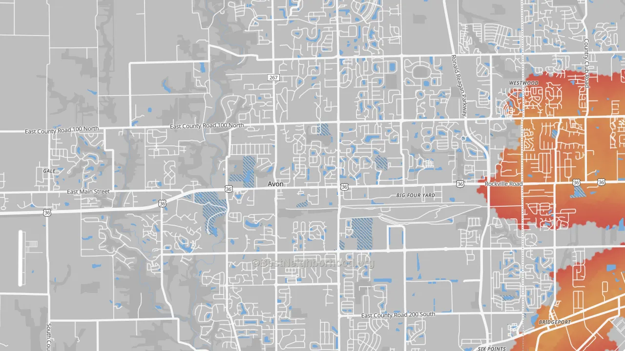 Transit Grade map of 46123, IN