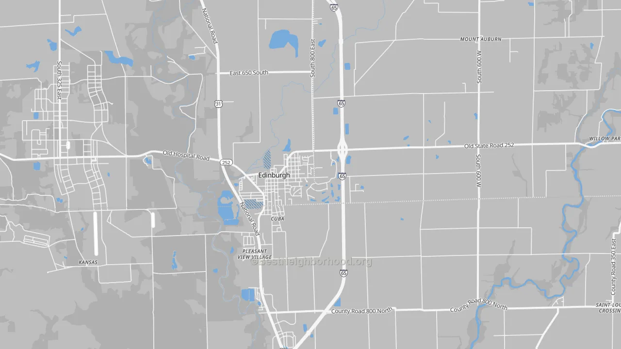 Transit Grade map of 46124, IN
