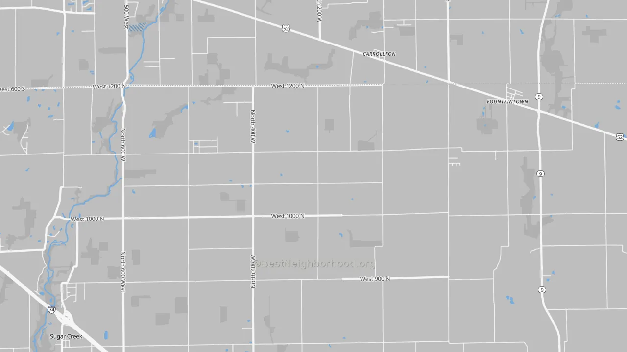 Transit Grade map of 46130, IN