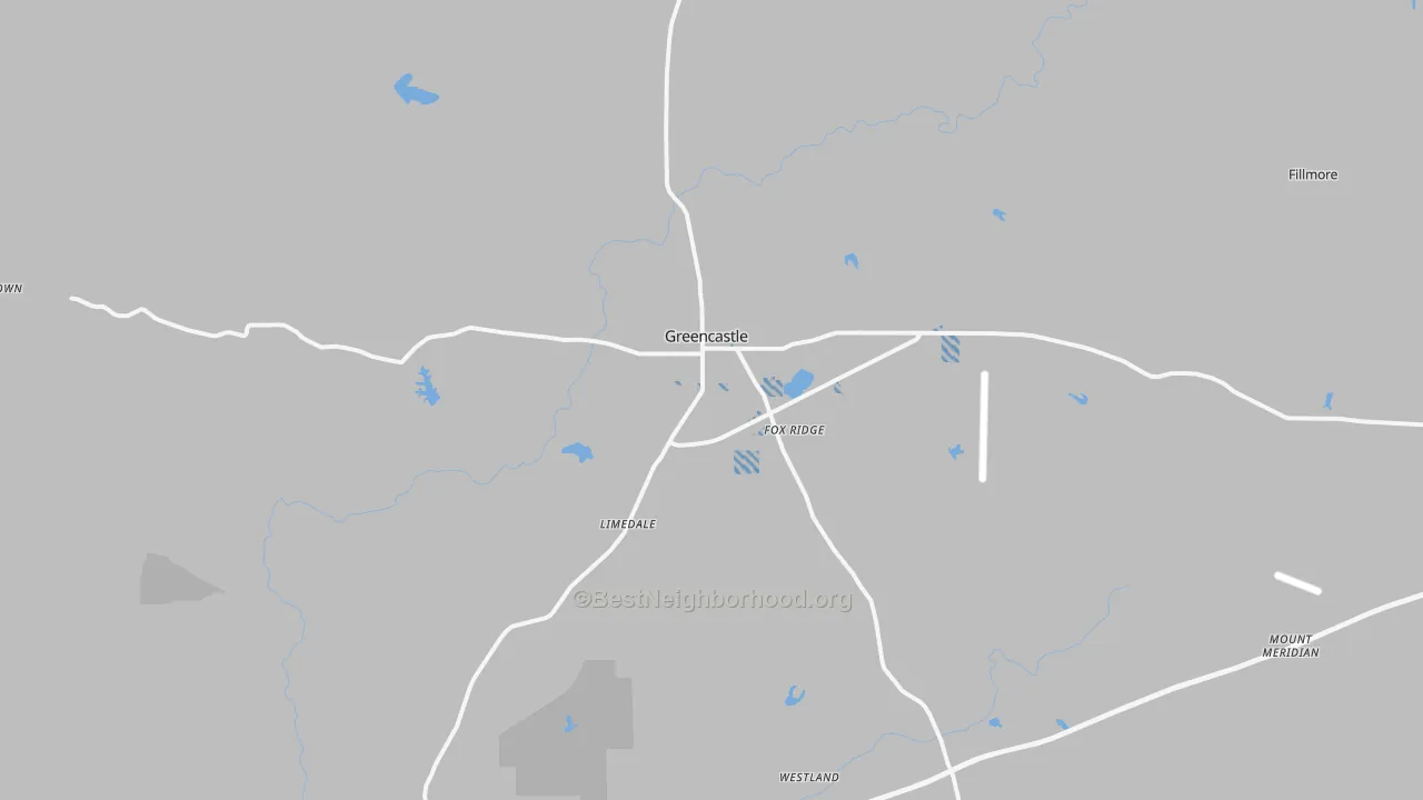 Transit Grade map of 46135, IN