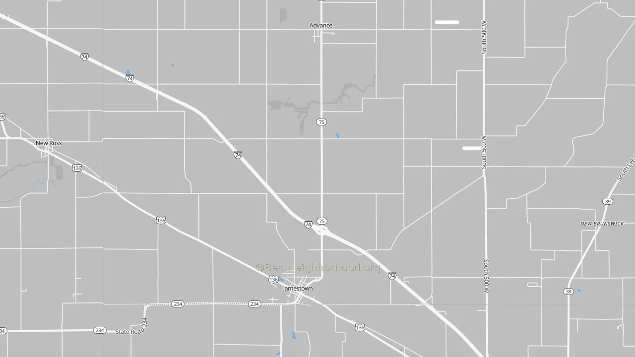 Transit Grade map of 46147, IN