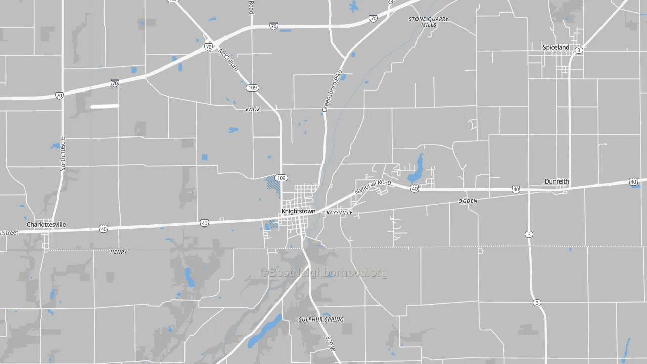 Transit Grade map of 46148, IN
