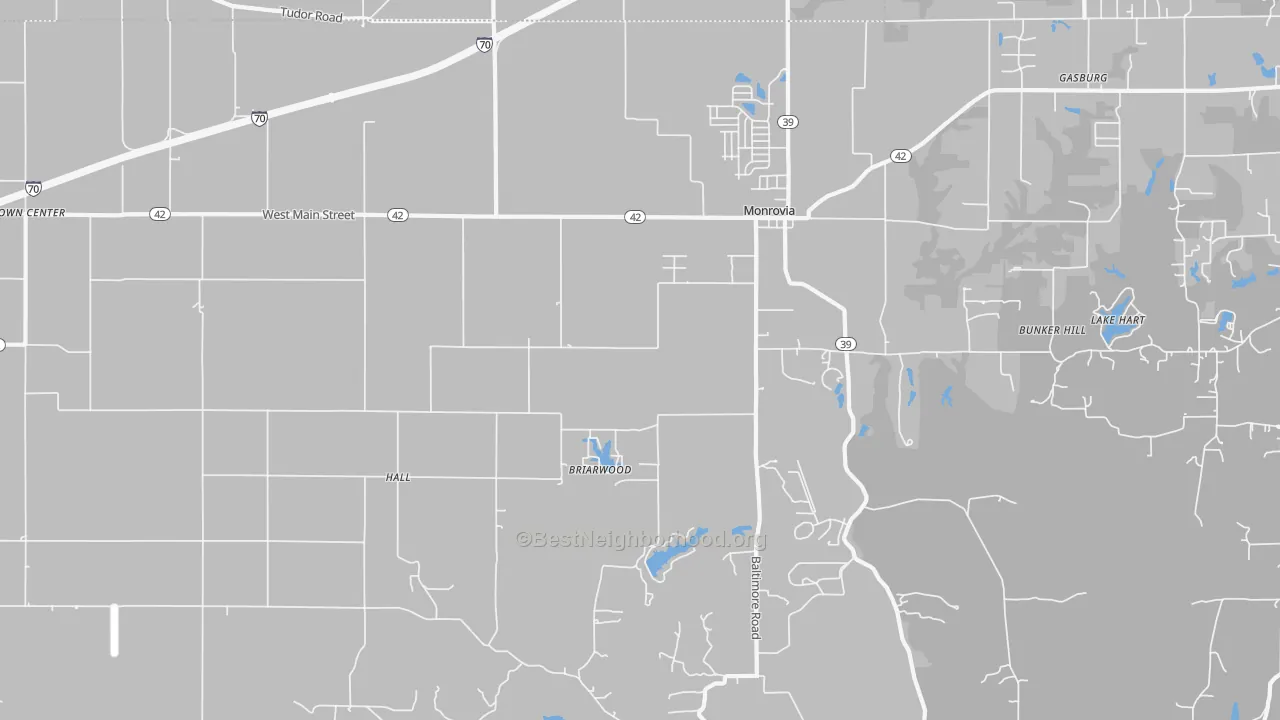 Transit Grade map of 46157, IN
