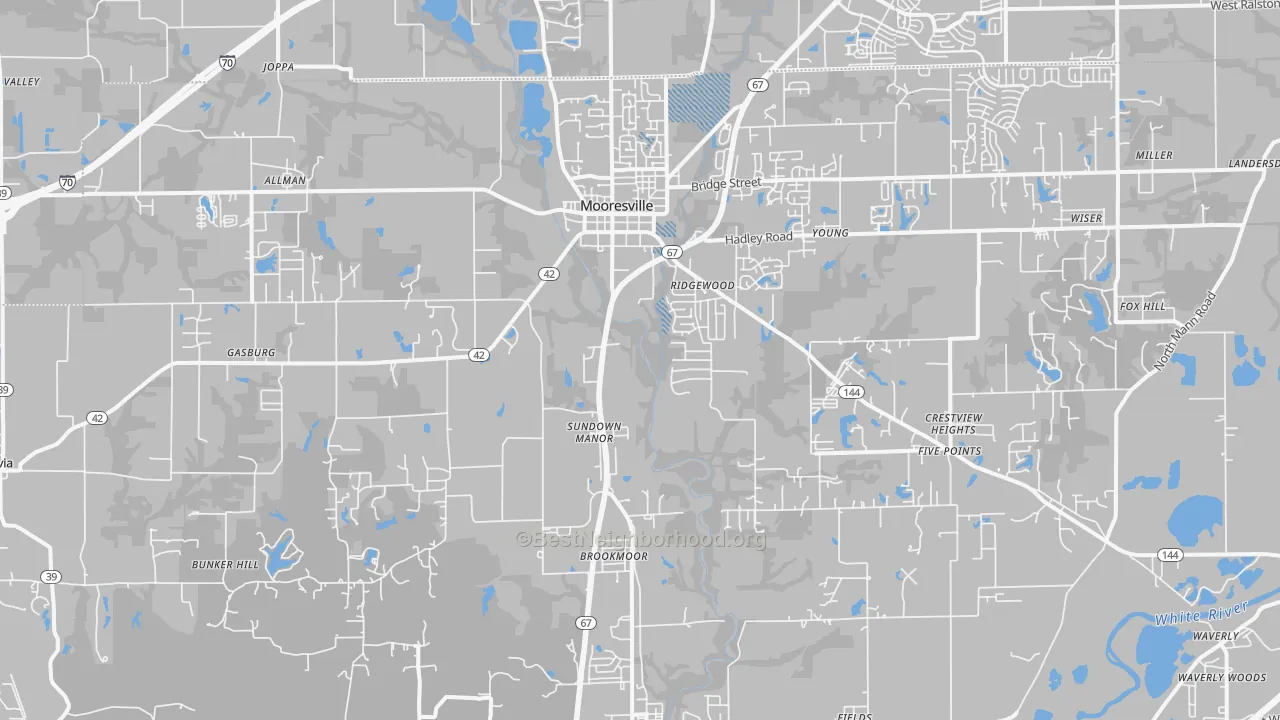 Transit Grade map of 46158, IN