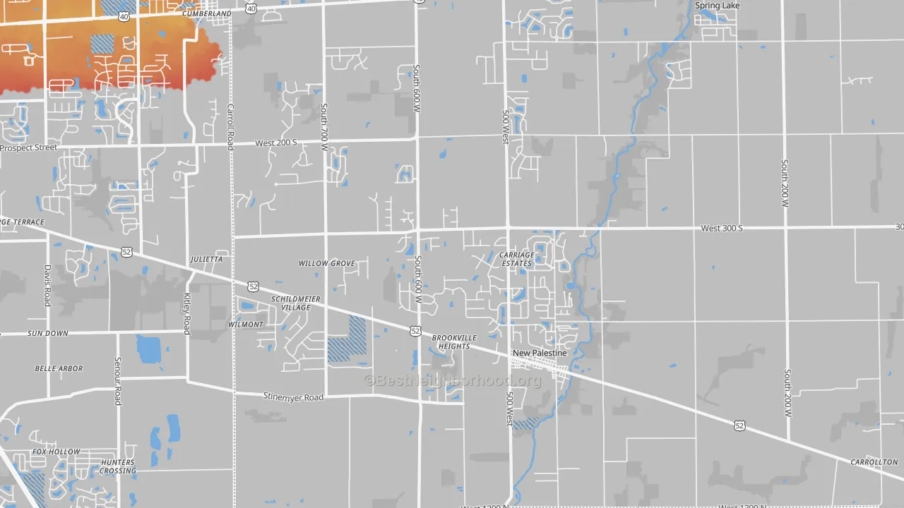 Transit Grade map of 46163, IN