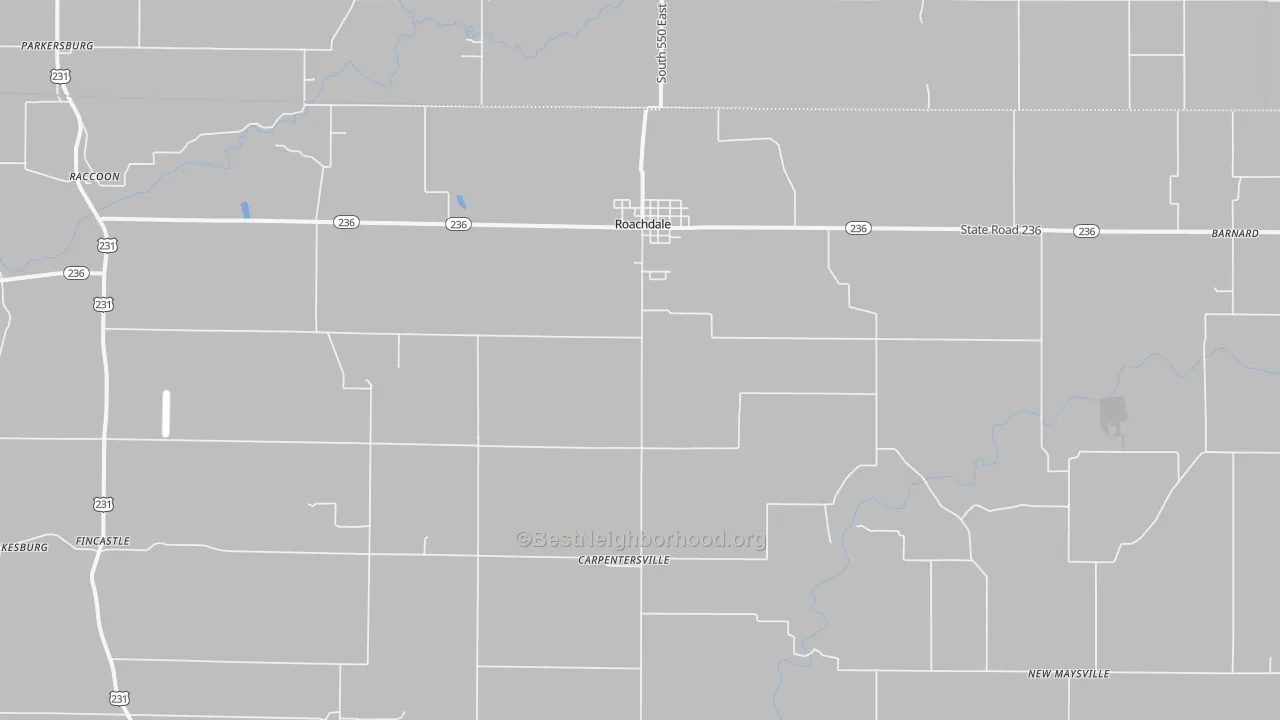 Transit Grade map of 46172, IN