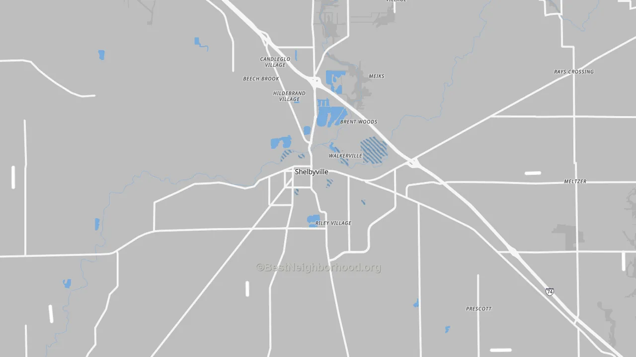 Transit Grade map of 46176, IN
