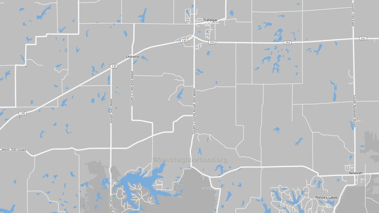 Transit Grade map of 46181, IN