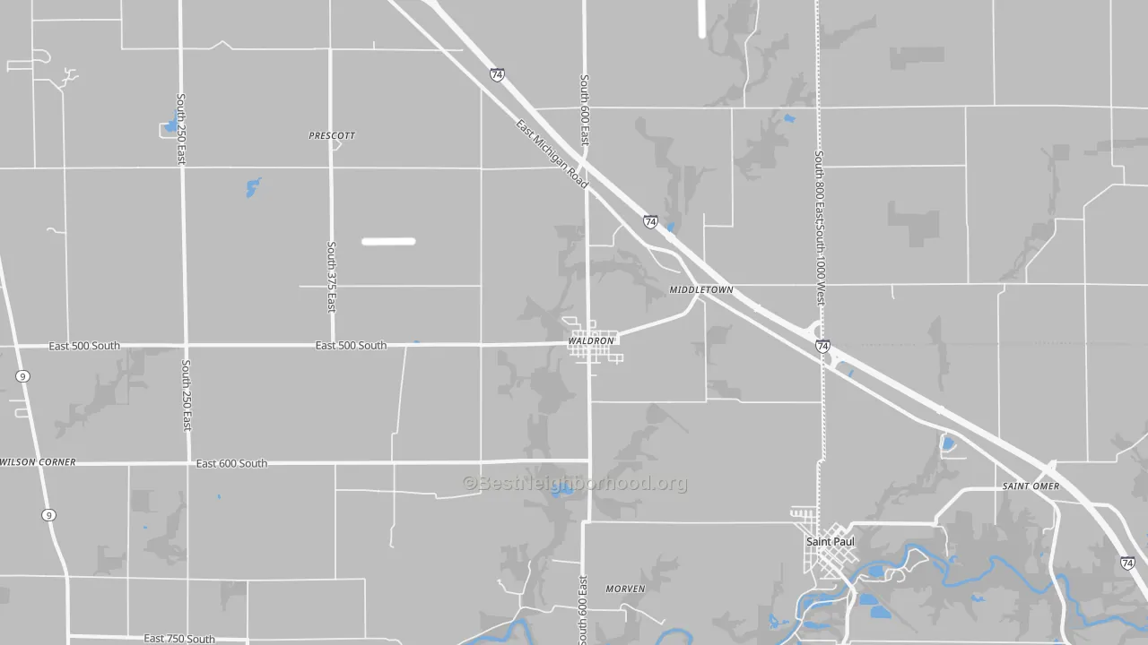Transit Grade map of 46182, IN