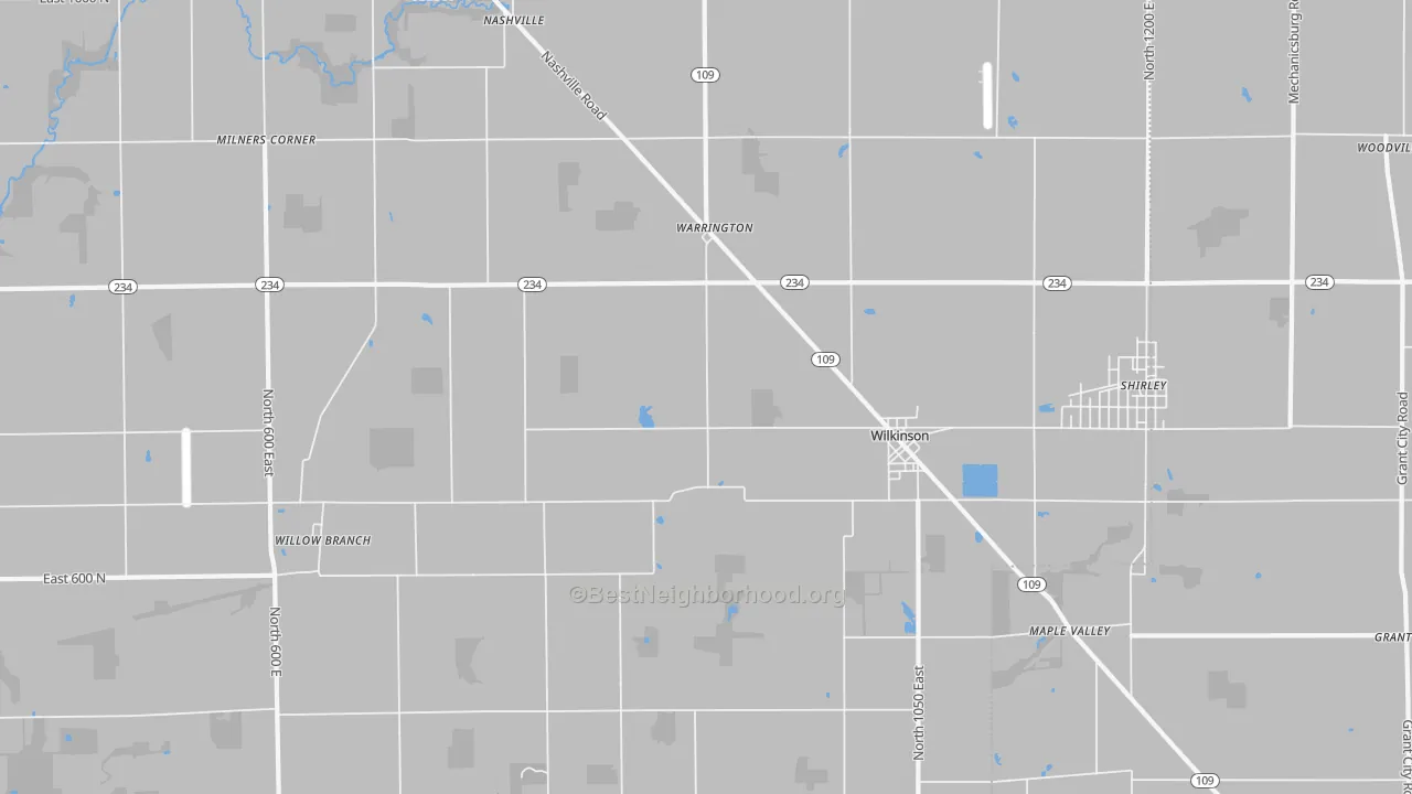 Transit Grade map of 46186, IN