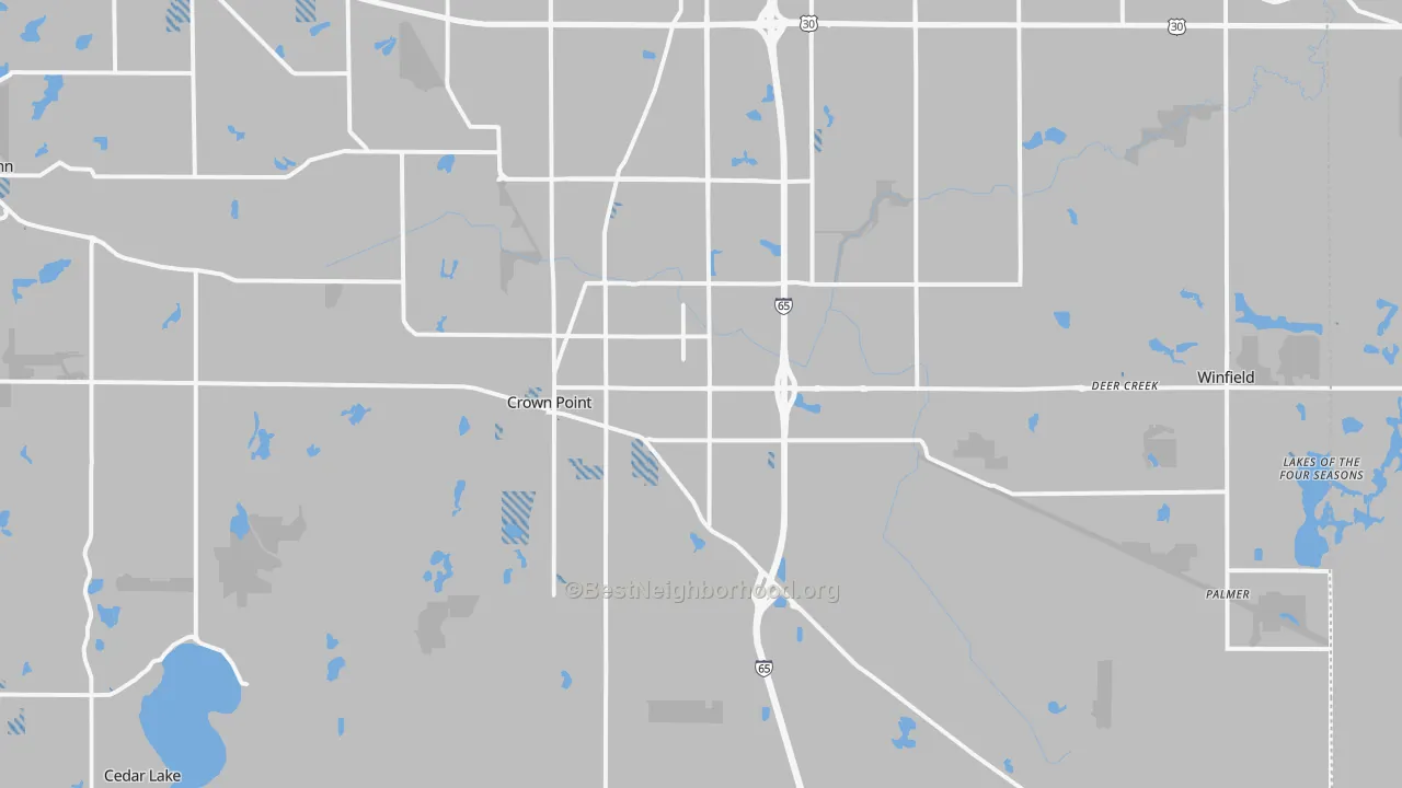 Transit Grade map of 46307, IN