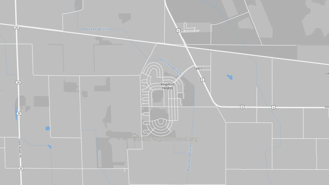 Transit Grade map of 46346, IN