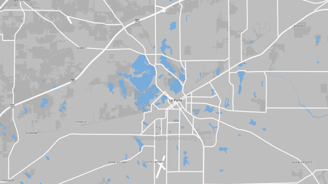 Transit Grade map of 46350, IN