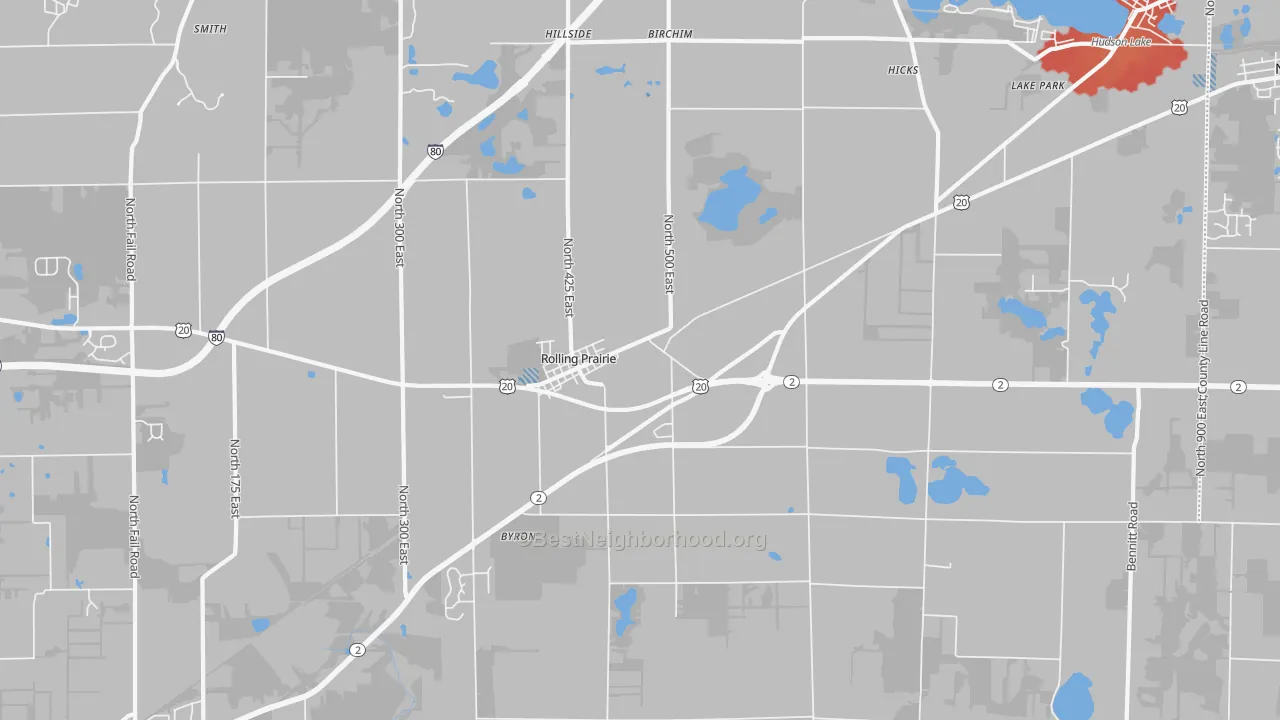 Transit Grade map of 46371, IN