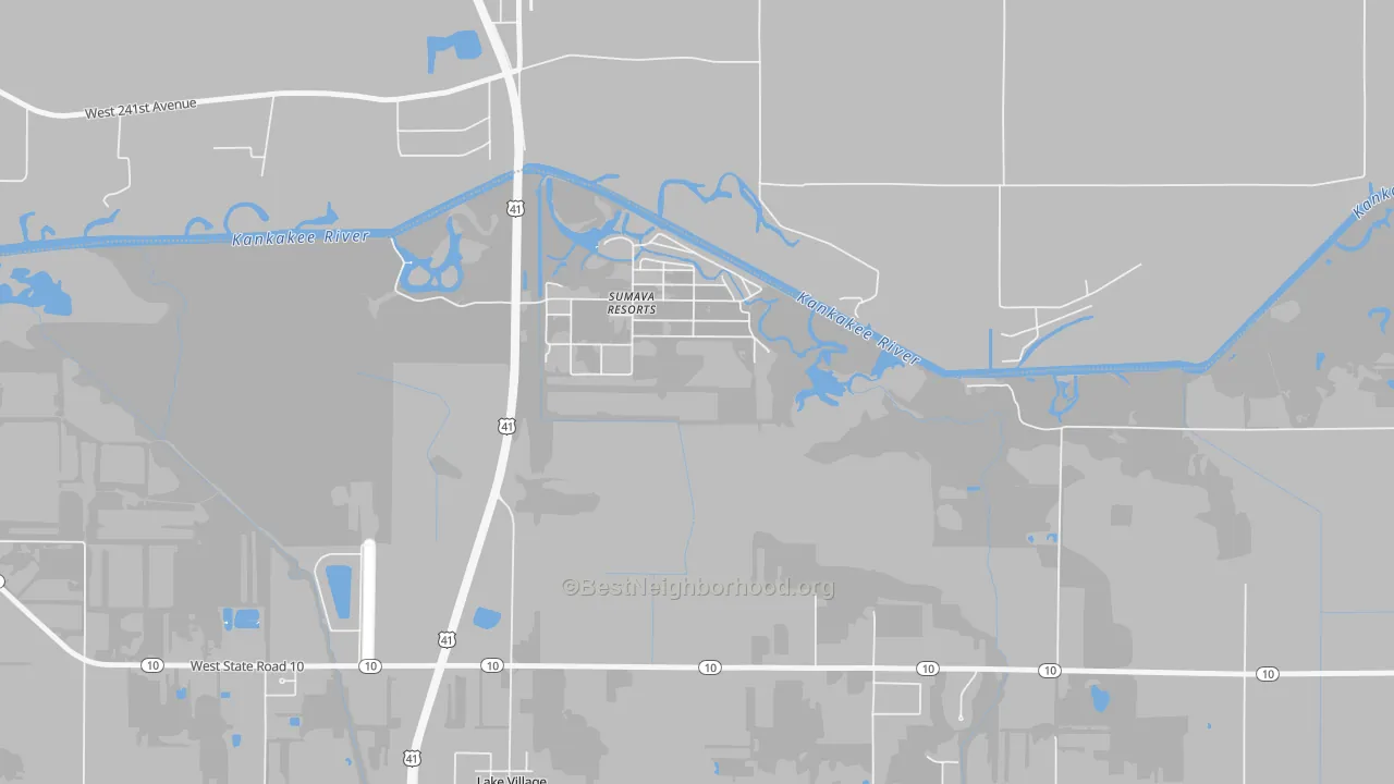 Transit Grade map of 46379, IN