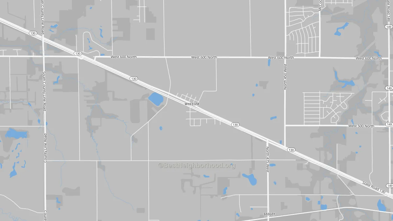 Transit Grade map of 46393, IN