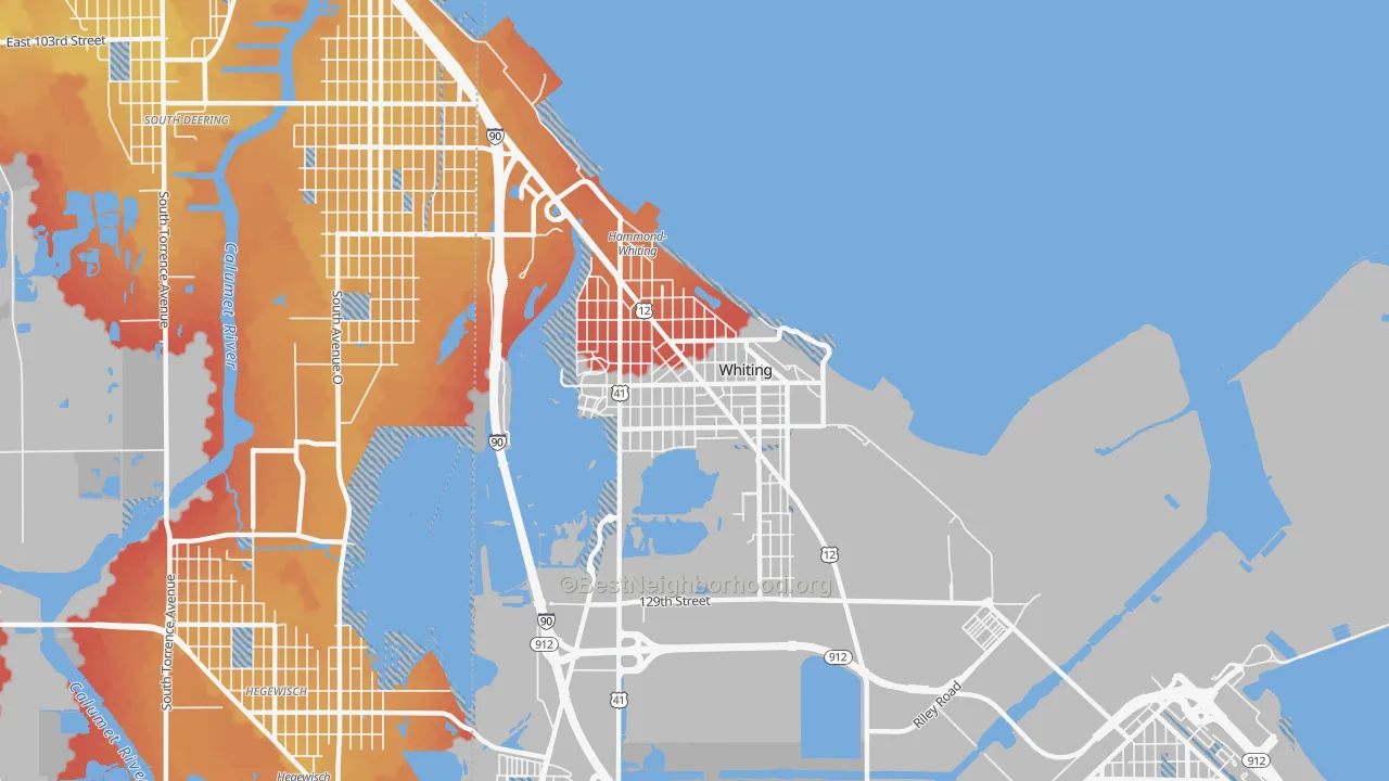 Transit Grade map of 46394, IN