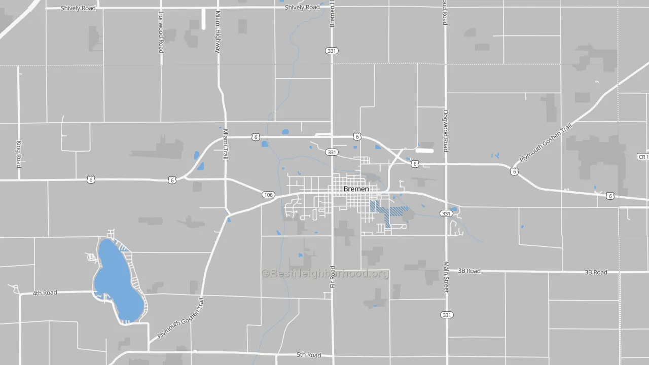 Transit Grade map of 46506, IN