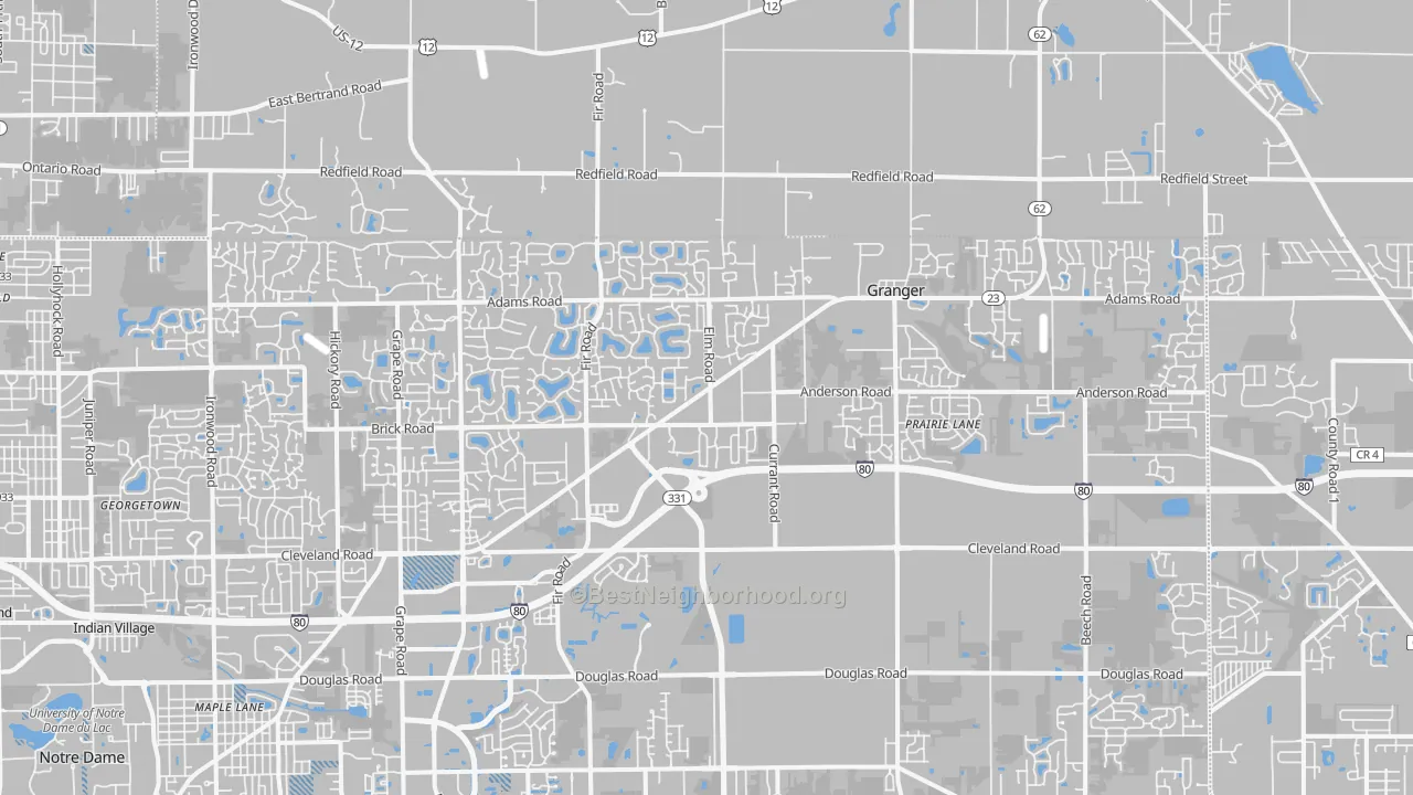 Transit Grade map of 46530, IN