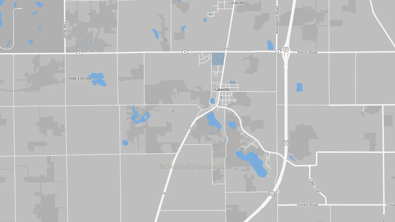 Transit Grade map of 46536, IN