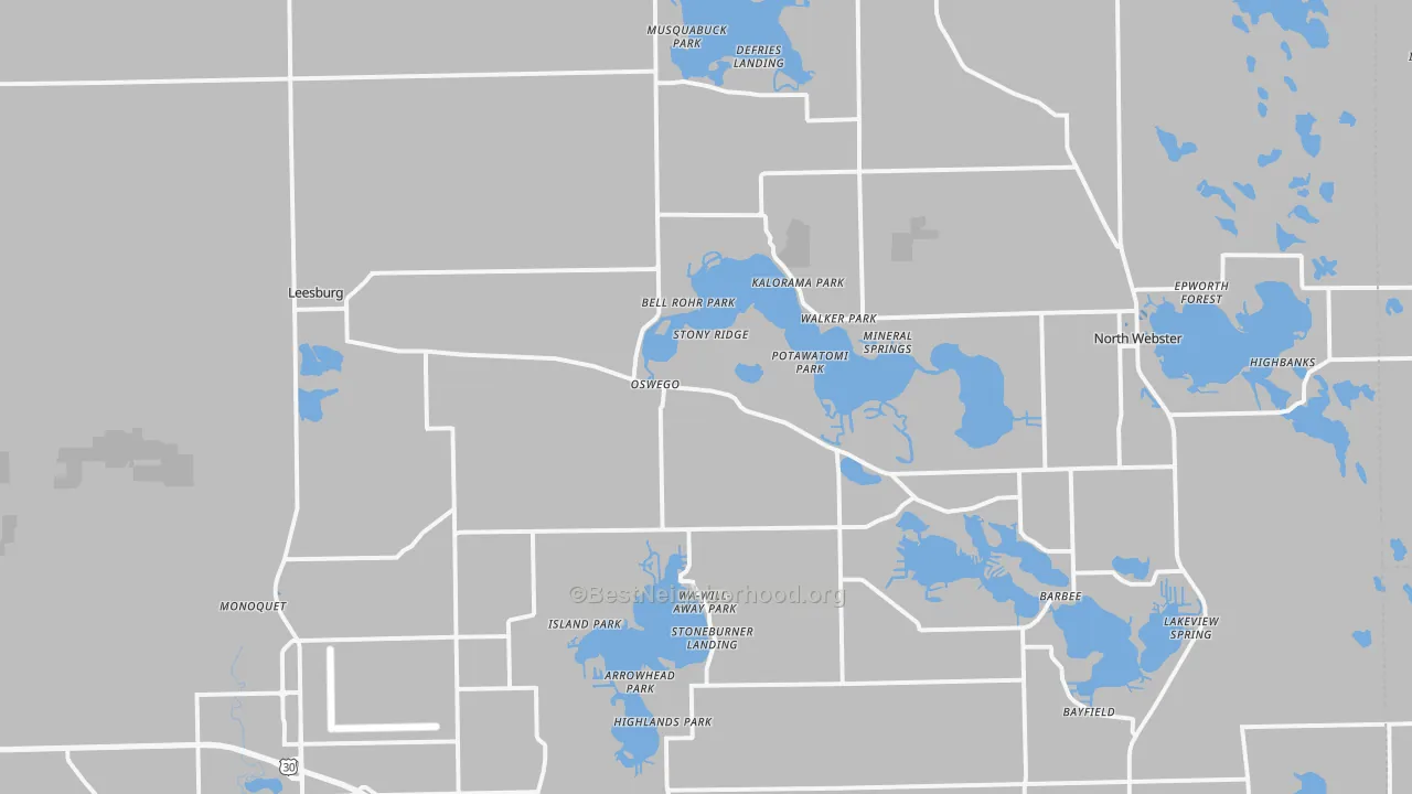 Transit Grade map of 46538, IN