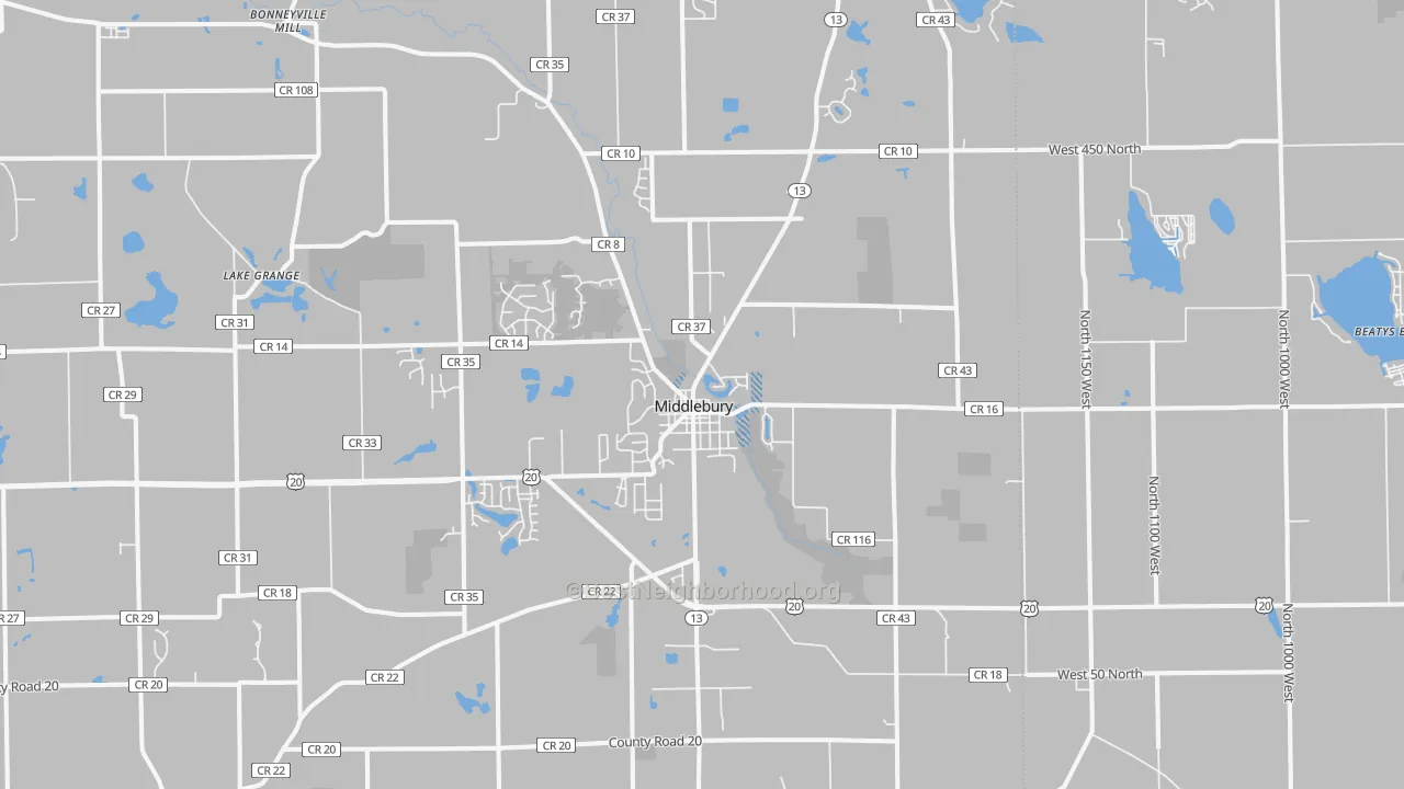Transit Grade map of 46540, IN