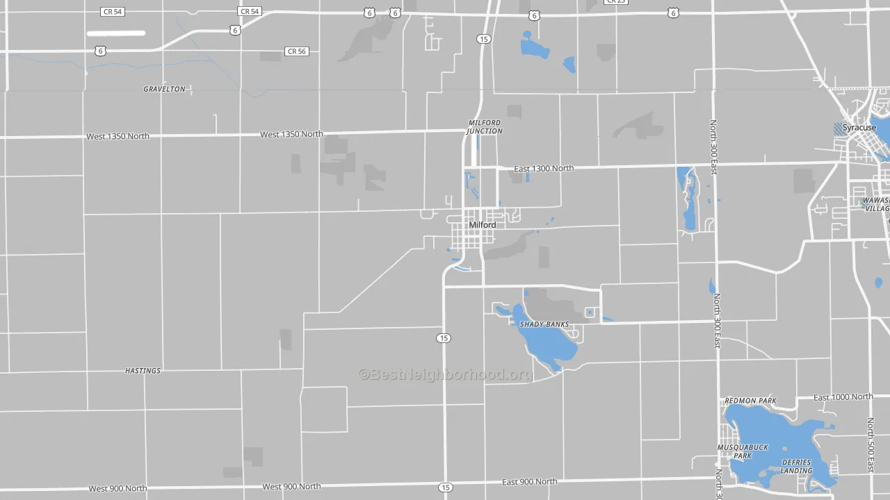 Transit Grade map of 46542, IN