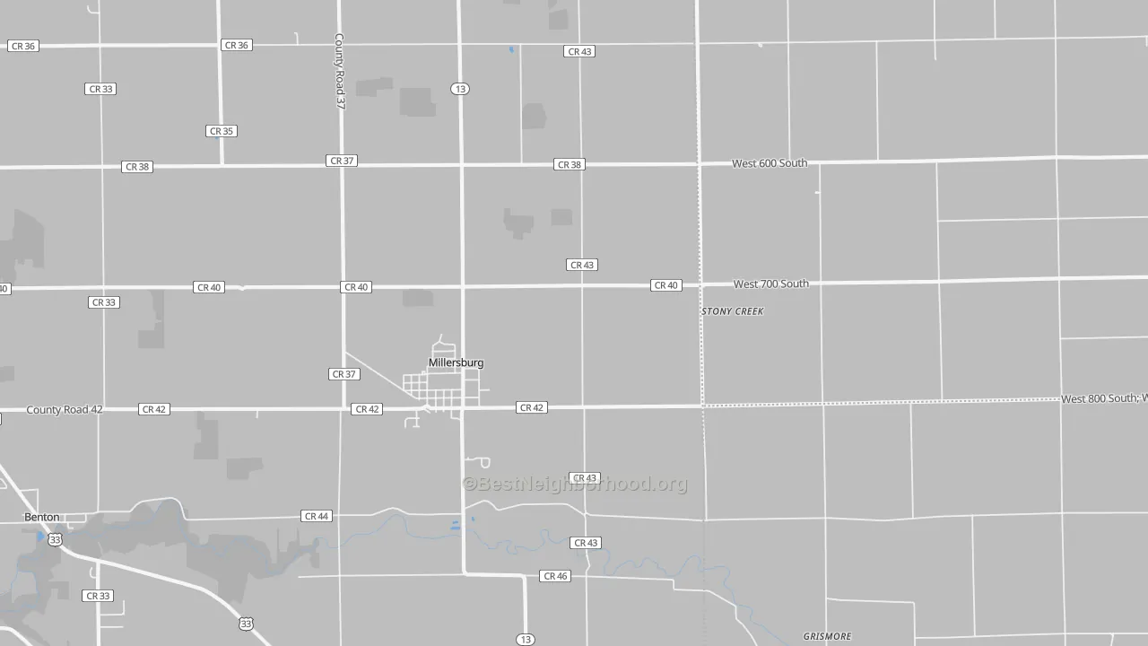 Transit Grade map of 46543, IN