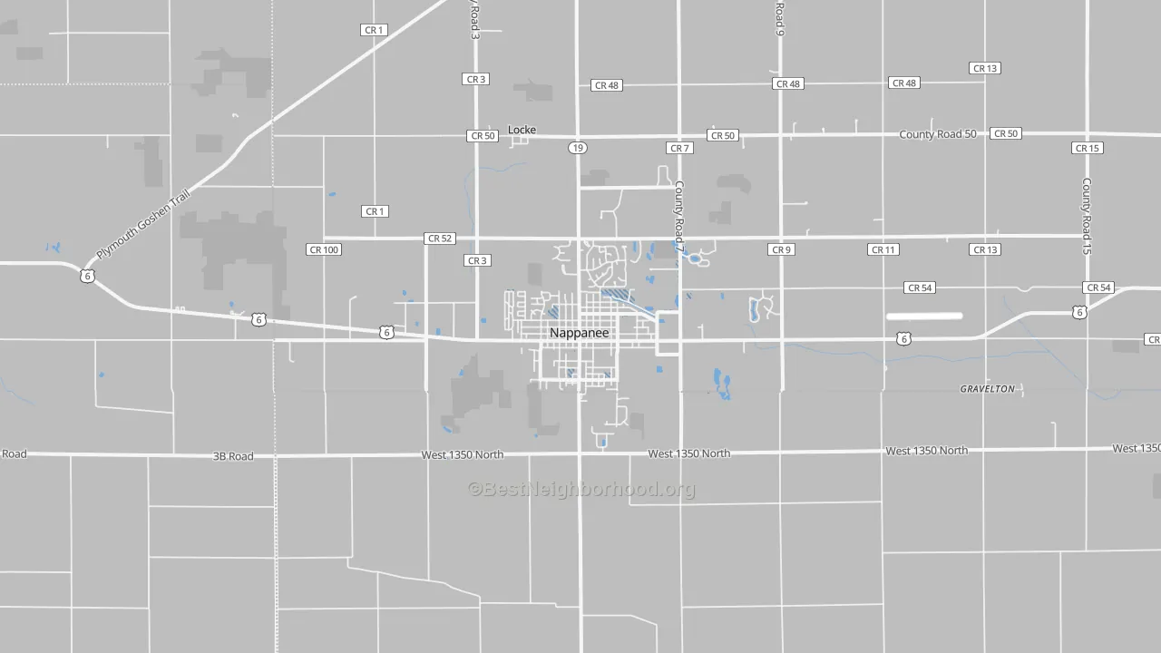Transit Grade map of 46550, IN