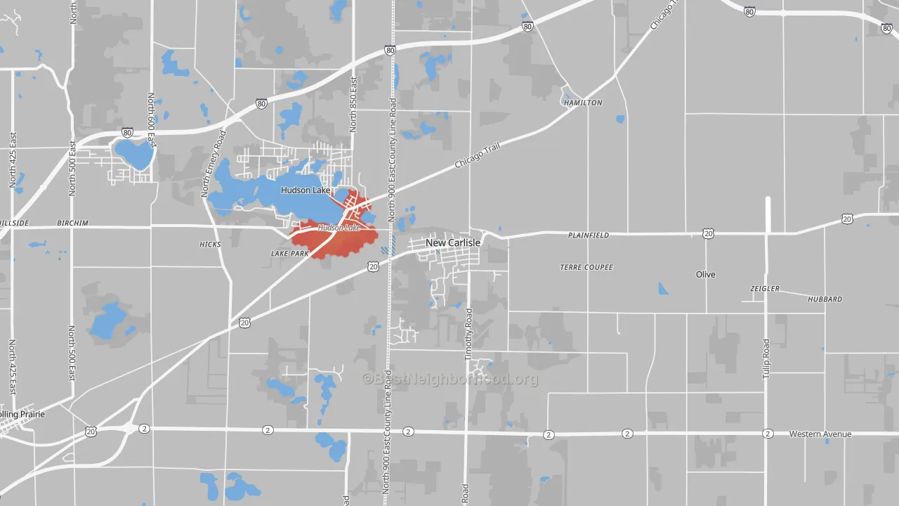 Transit Grade map of 46552, IN