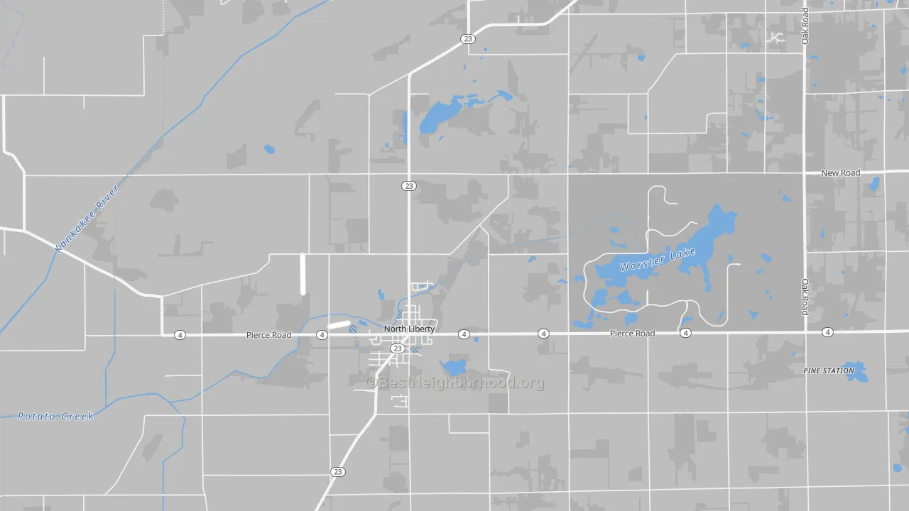 Transit Grade map of 46554, IN