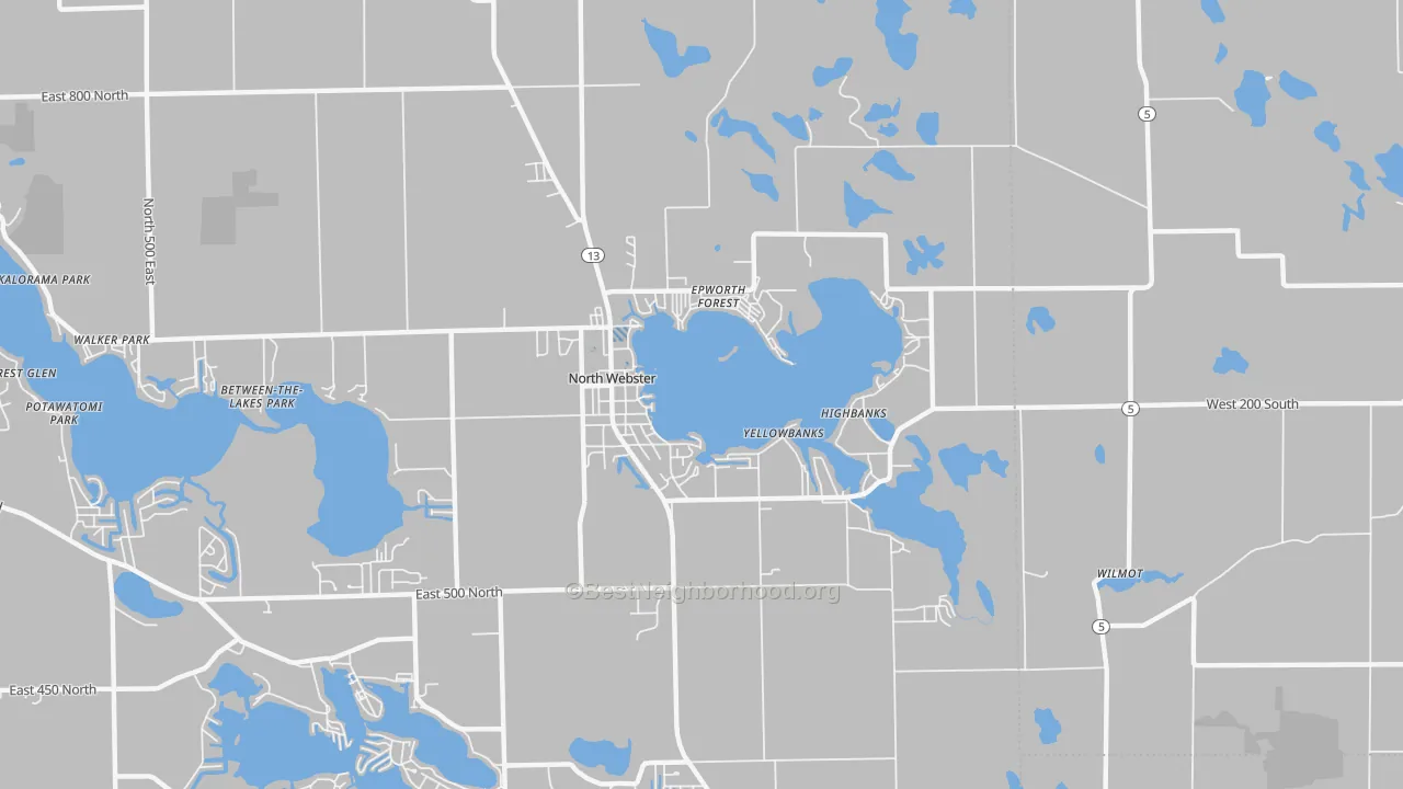 Transit Grade map of 46555, IN