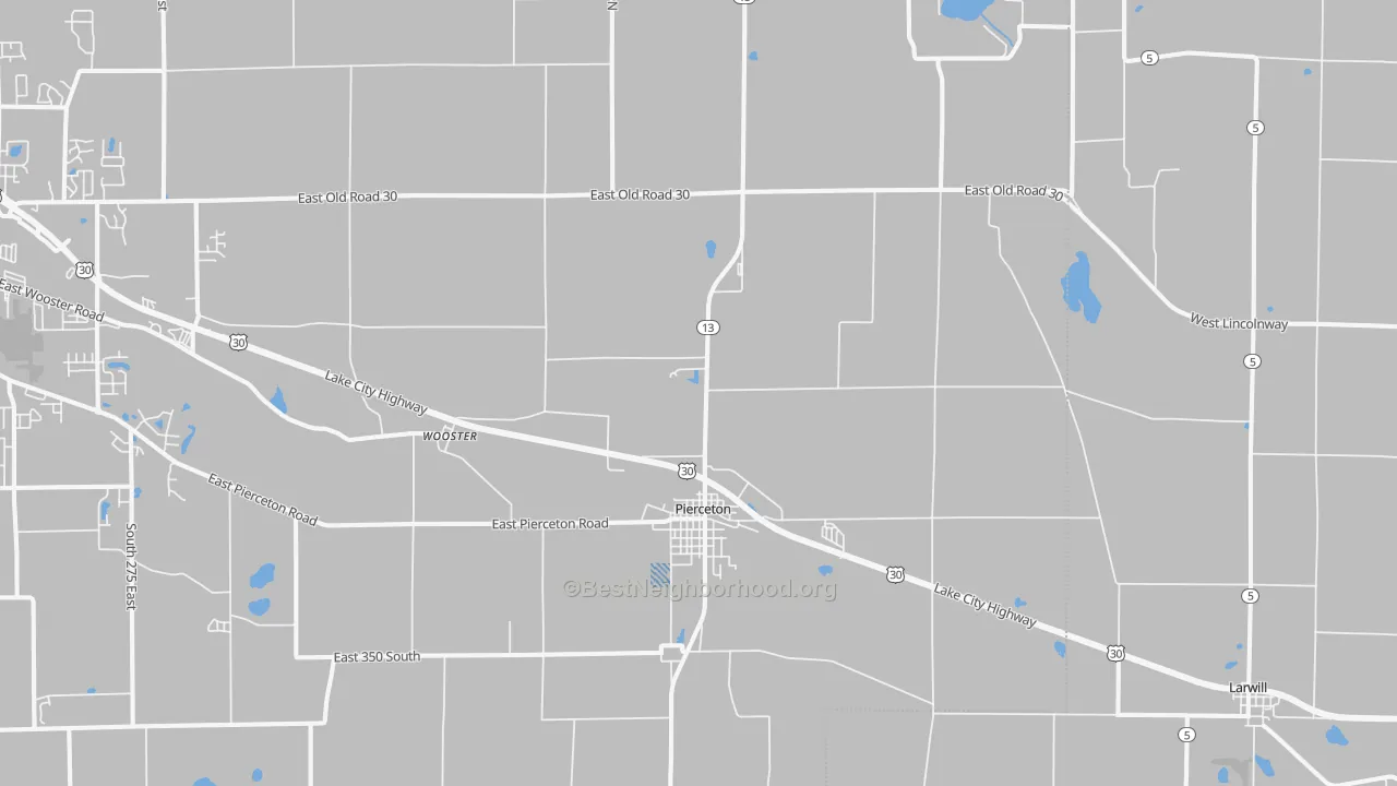 Transit Grade map of 46562, IN