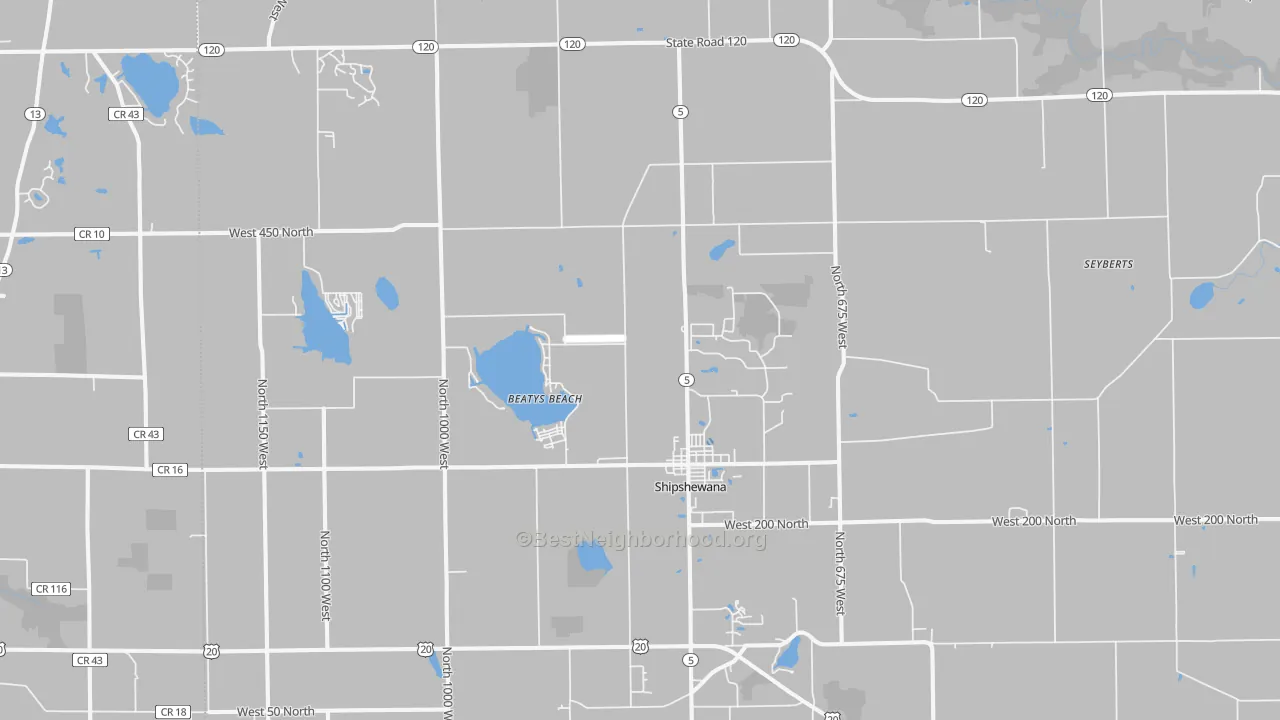 Transit Grade map of 46565, IN