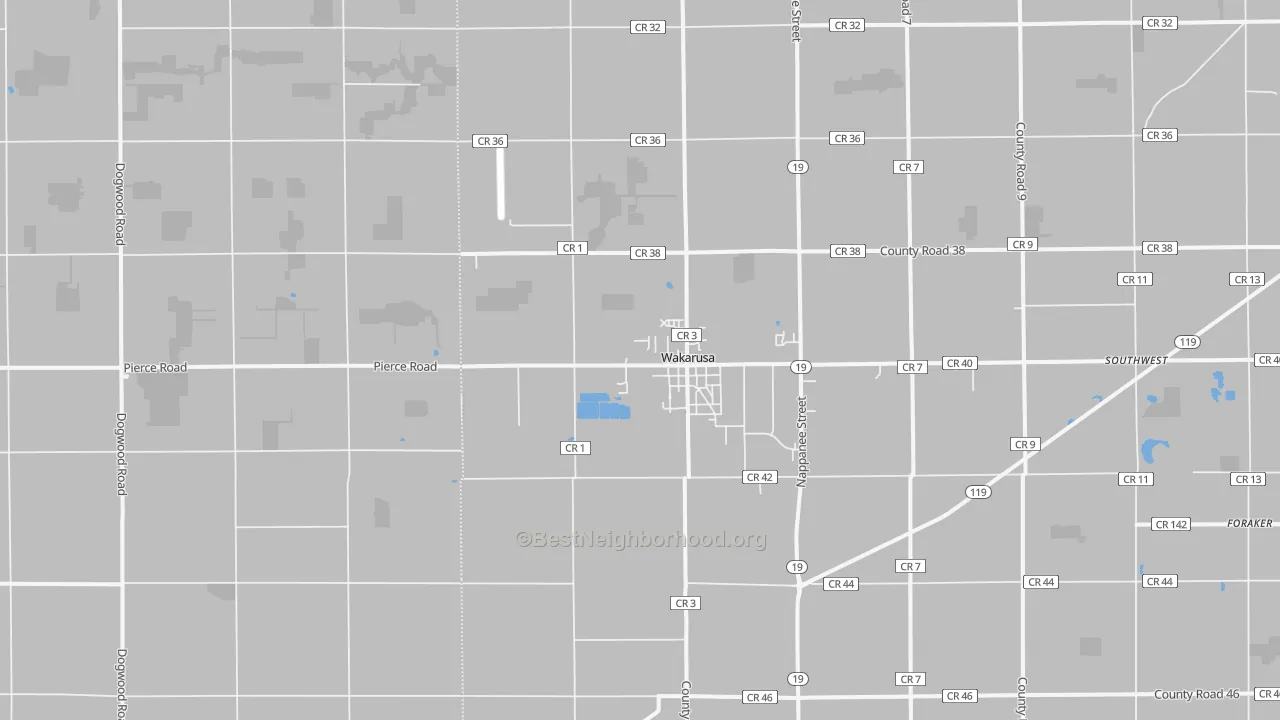 Transit Grade map of 46573, IN