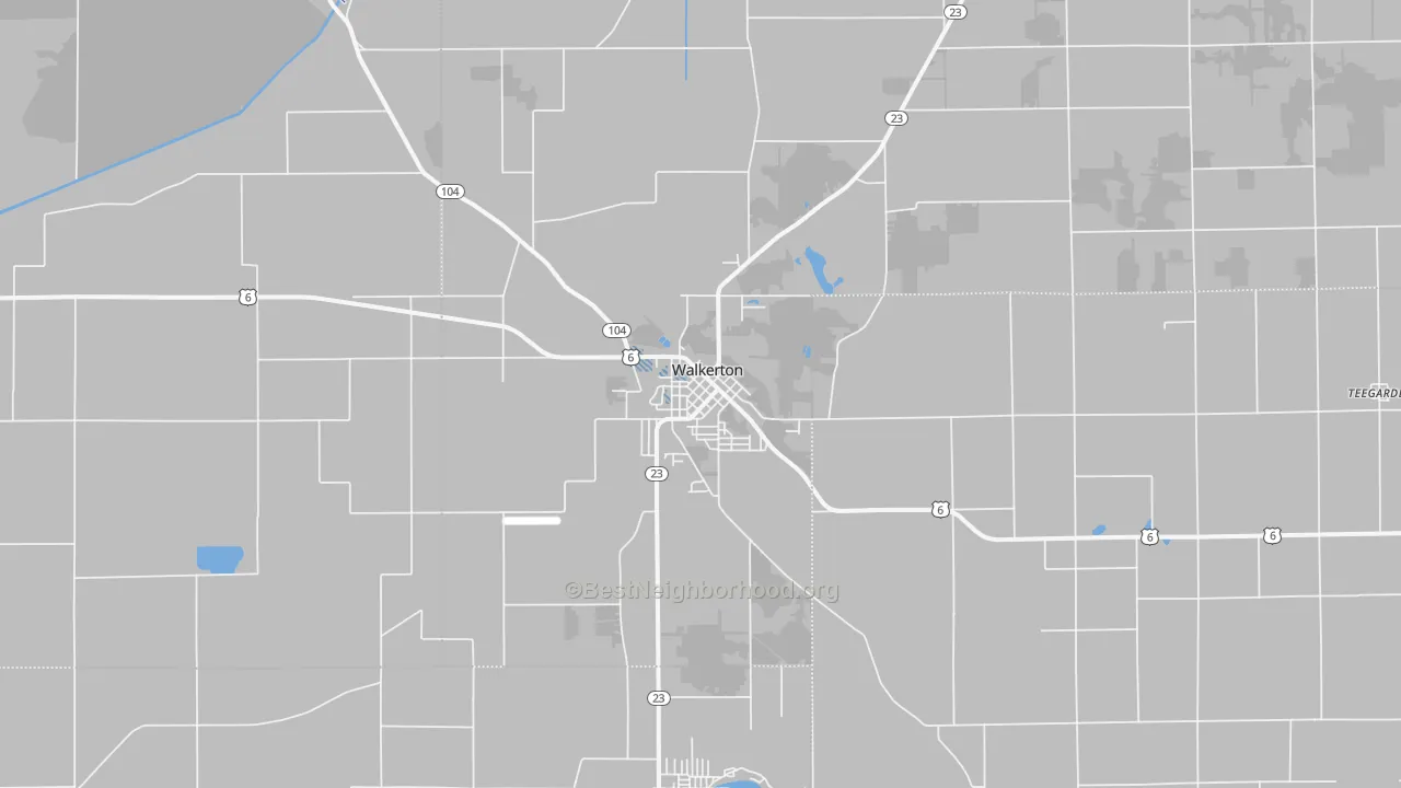 Transit Grade map of 46574, IN