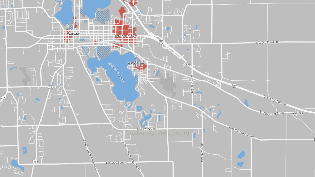 Transit Grade map of 46590, IN