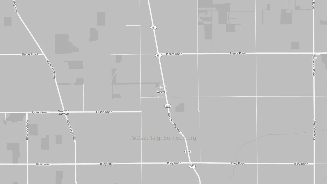 Transit Grade map of 46595, IN