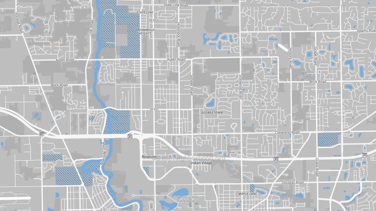 Transit Grade map of 46637, IN