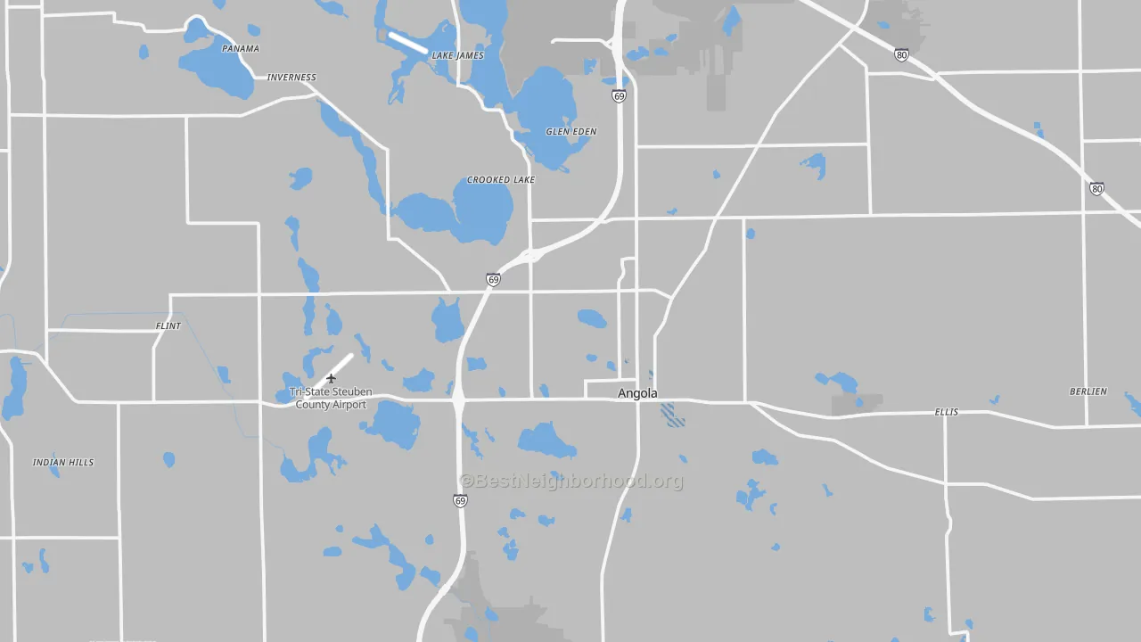 Transit Grade map of 46703, IN