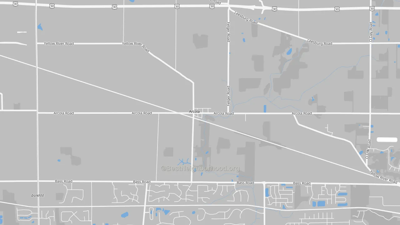Transit Grade map of 46704, IN